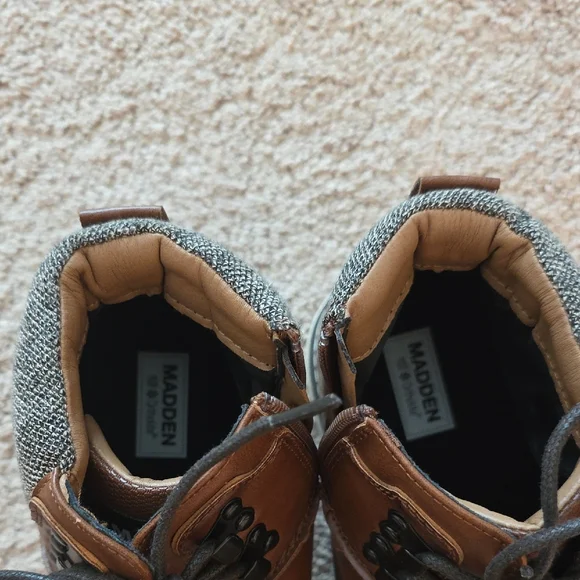 Steve Madden Chestnut Leather Ankle Boots - Picture 2 of 5